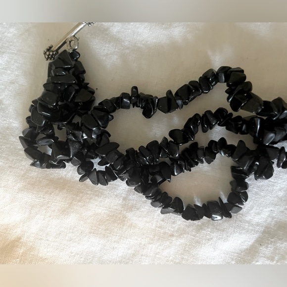 Mexican Obsidian Choker Necklace - Picture 2 of 5